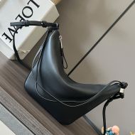 Loewe Mini Hammock Hobo Bag In Classic Calfskin Black