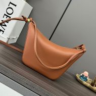 Loewe Mini Hammock Hobo Bag In Classic Calfskin Brown