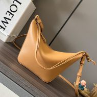 Loewe Mini Hammock Hobo Bag In Classic Calfskin Camel