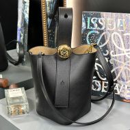 Loewe Mini Pebble Bucket Bag In Mellow Calfskin Black