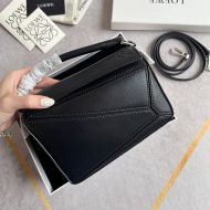 Loewe Mini Puzzle Bag In Classic Calfskin Black