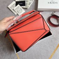 Loewe Mini Puzzle Bag In Classic Calfskin Orange