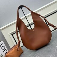 Loewe Paseo Tote In Shiny Nappa Calfskin Brown