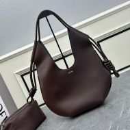 Loewe Paseo Tote In Shiny Nappa Calfskin Burgundy