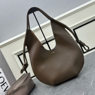 Loewe Paseo Tote In Shiny Nappa Calfskin Military Green