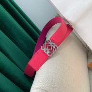 Loewe Reversible Anagram Buckle Belt Epsom Calfskin In Rose