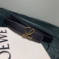 Loewe Reversible Belt Togo Calfskin In Black