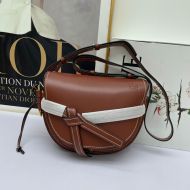 Loewe Small Gate Bag In Classic Calfskin Brown