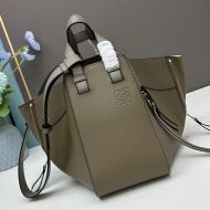 Loewe Small Hammock Bag In Grained Calfskin Military Green