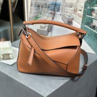 Loewe Small Puzzle Edge Bag In Grained Calfskin Brown