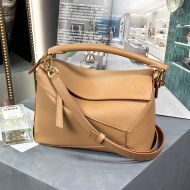 Loewe Small Puzzle Edge Bag In Grained Calfskin Camel