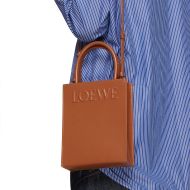 Loewe Small Standard A5 Tote In Sleek Calfskin Brown