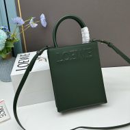 Loewe Small Standard A5 Tote In Sleek Calfskin Green