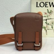 Loewe XS Military Crossbody In Grained Calfskin Brown