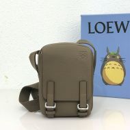 Loewe XS Military Crossbody In Grained Calfskin Khaki