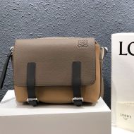 Loewe XS Military Messenger In Grained Calfskin Apricot/Brown