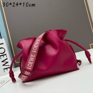 Loewe Medium Flamenco Clutch with Jacquard Strap In Nappa Calfskin Rose