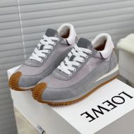 Loewe Flow Runner Sneakers Unisex Nylon And Suede In Grey