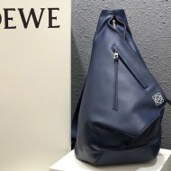 Loewe Small Anton Backpack In Classic Calfskin Navy Blue