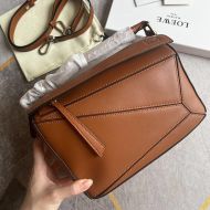 Loewe Small Puzzle Bag In Classic Calfskin Brown